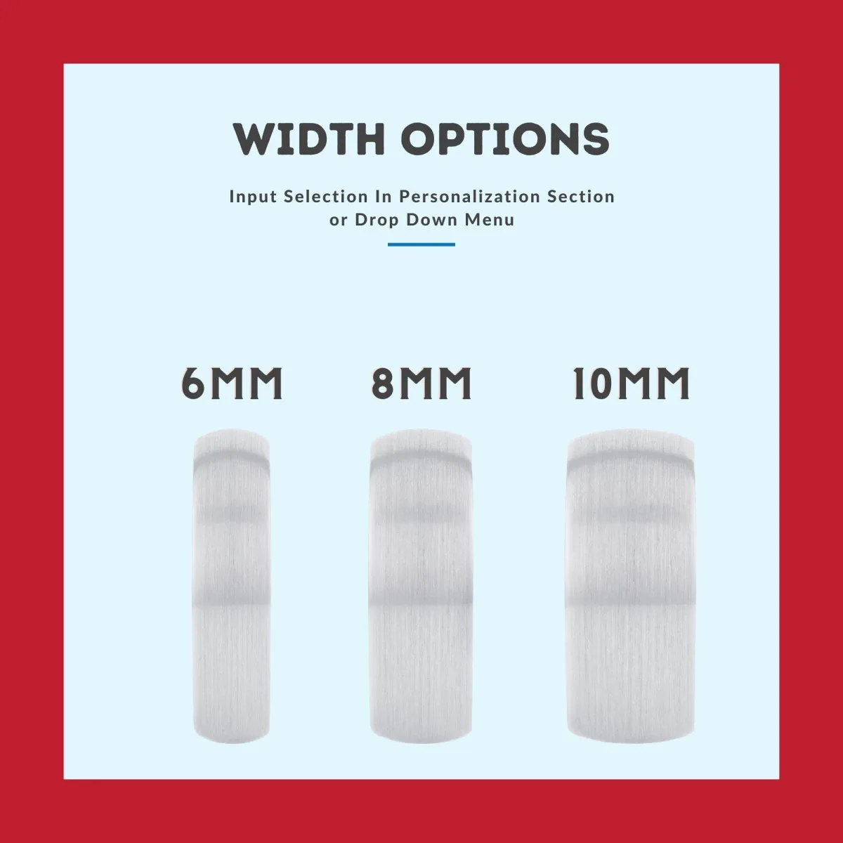 DIRECTOR | Orange Ring, White Tungsten Ring, Brushed, Domed