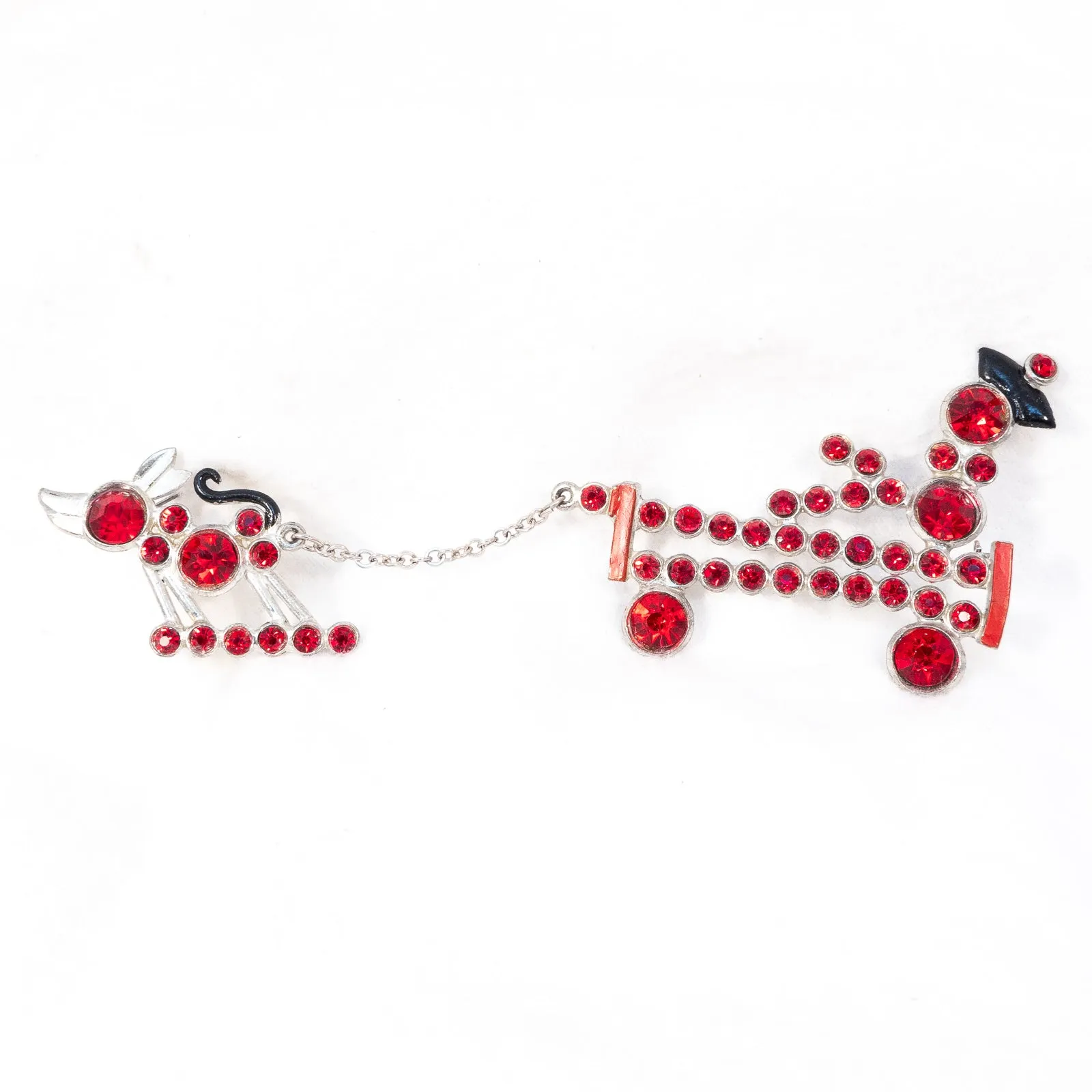 Dog and Vehicle Brooch Set