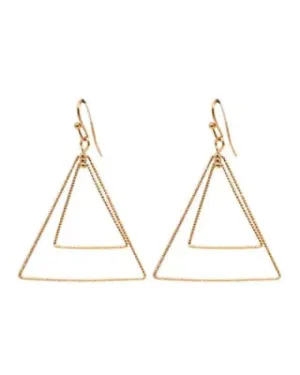 Double Layered Triangle Earrings