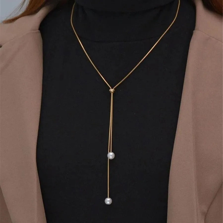 Elegant Jewelry Wedding Big Pearl Necklace For Women