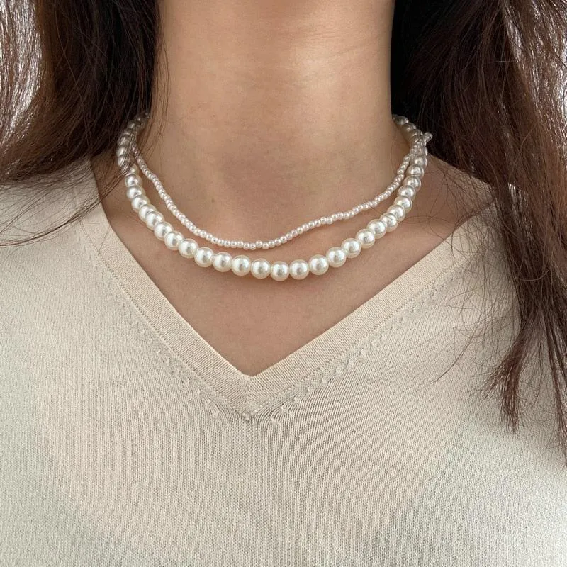 Elegant Jewelry Wedding Big Pearl Necklace For Women