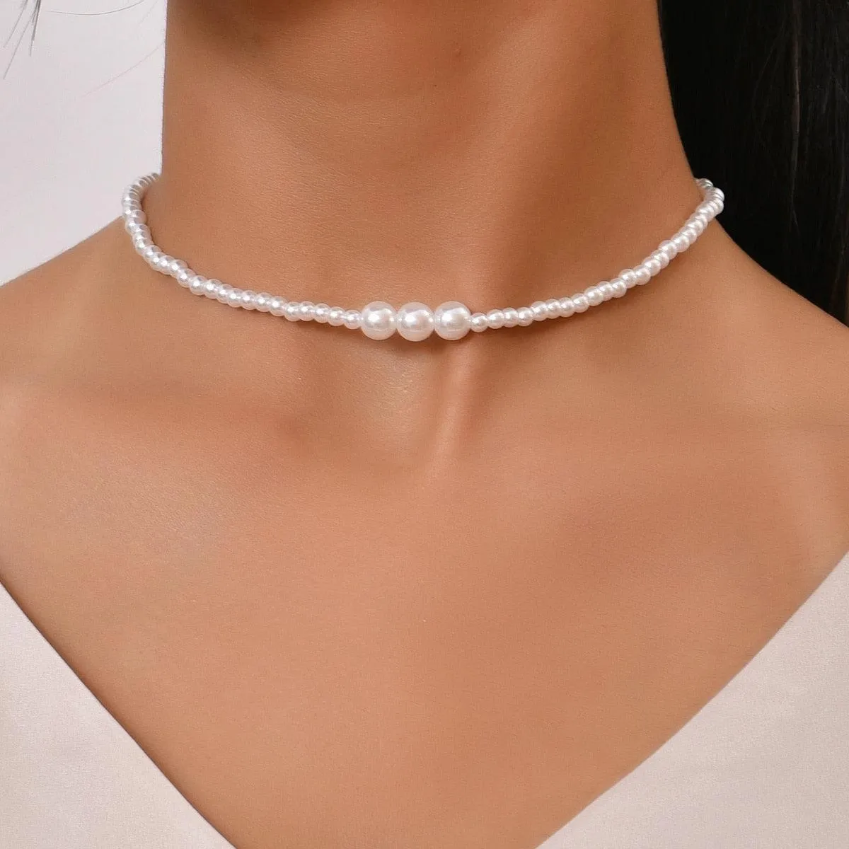 Elegant Jewelry Wedding Big Pearl Necklace For Women