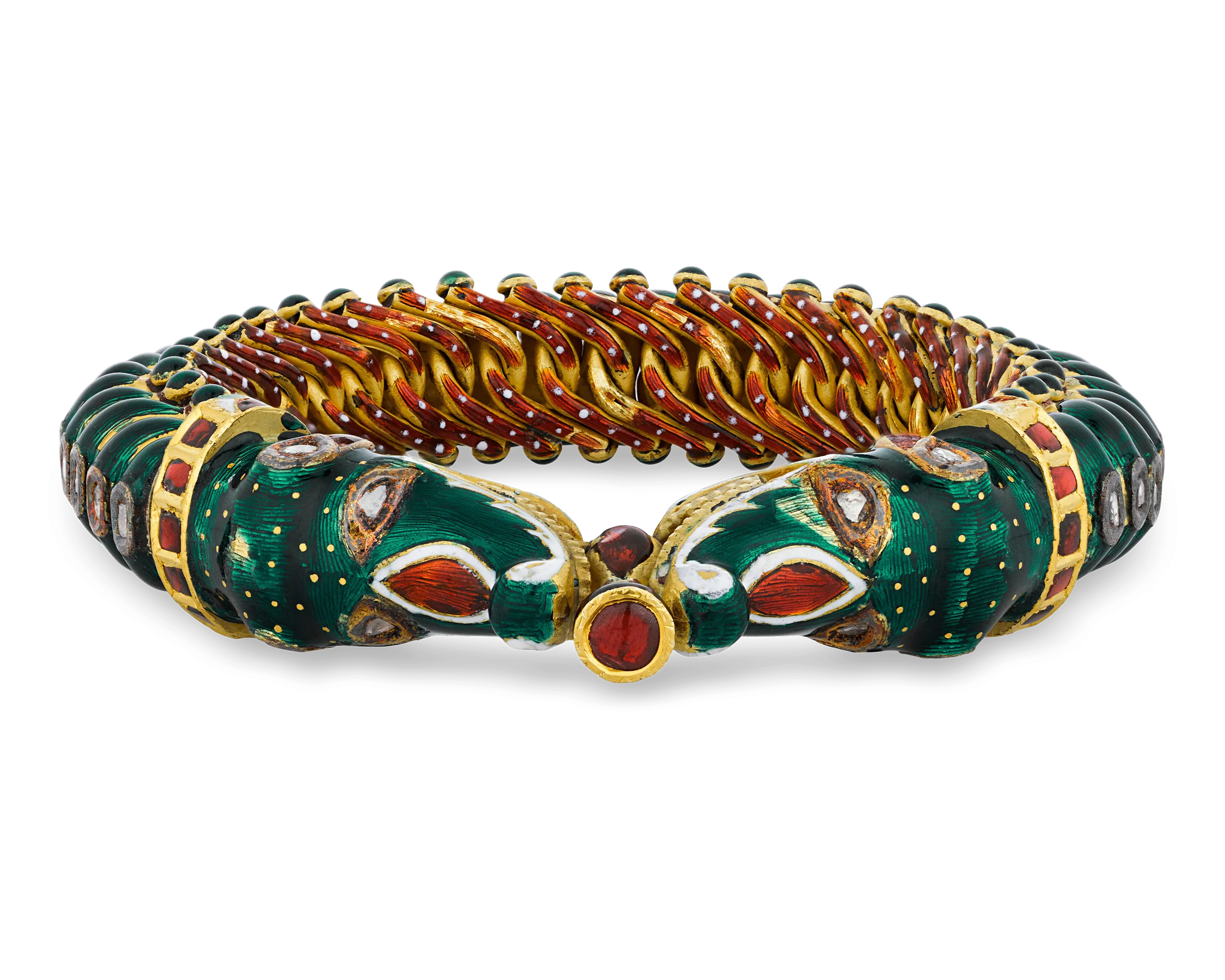 Enamel and Gold Dragon Bracelet