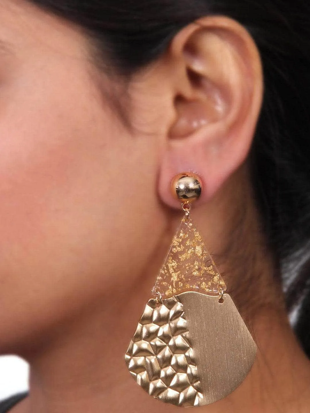 Fan Earrings Gold