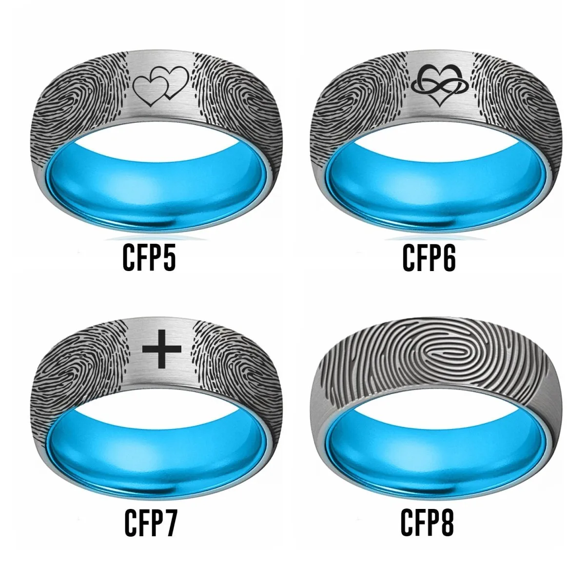 Fingerprint Ring | Mens Wedding Band, Couple Wedding Ring, Memorial Ring