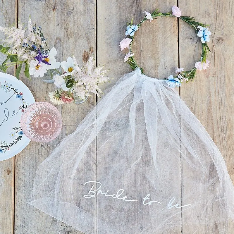 Floral Bride To Be Headband