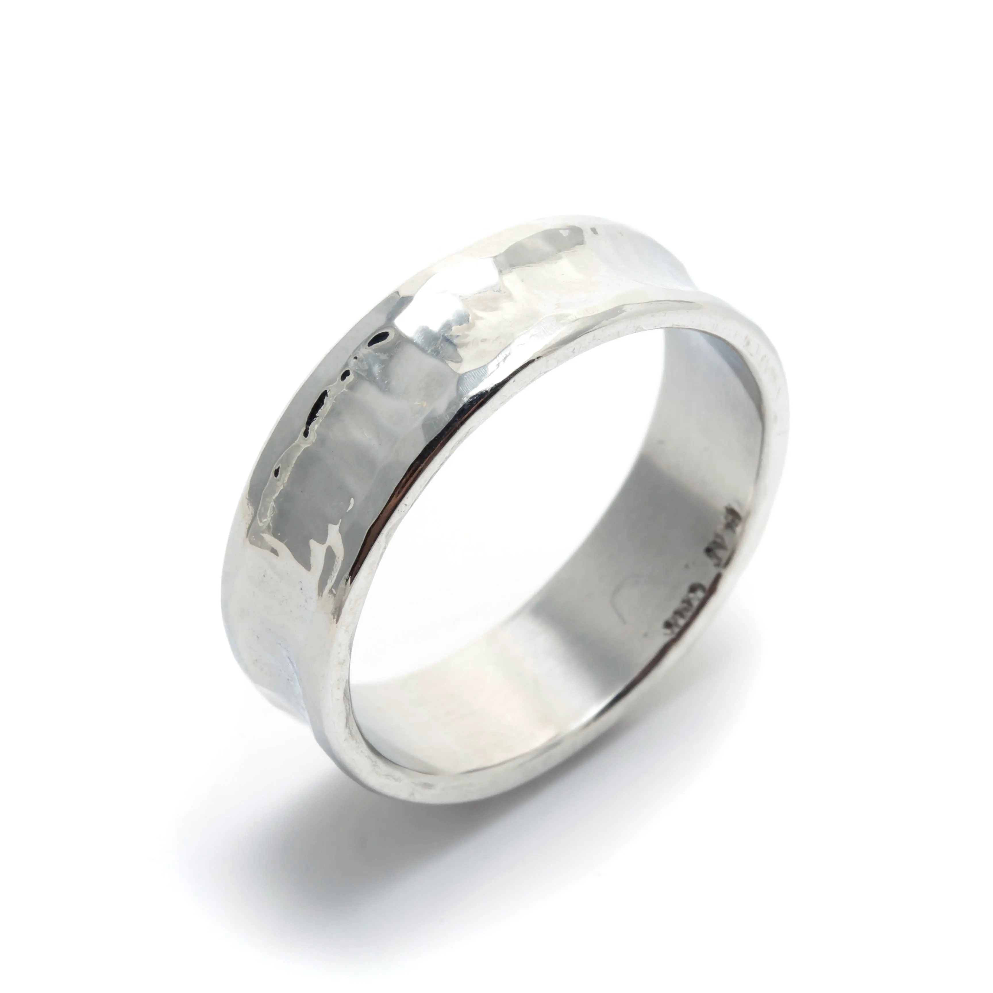 Forged Platinum Wedding Band
