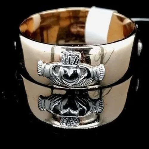 Gents Two Tone Claddagh Ring
