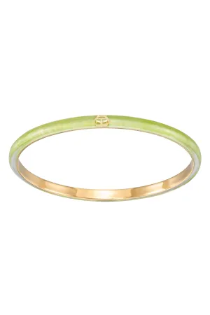 Green Enamel Bangle Bracelet