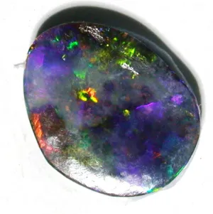 Green multi coloured solid boulder opal