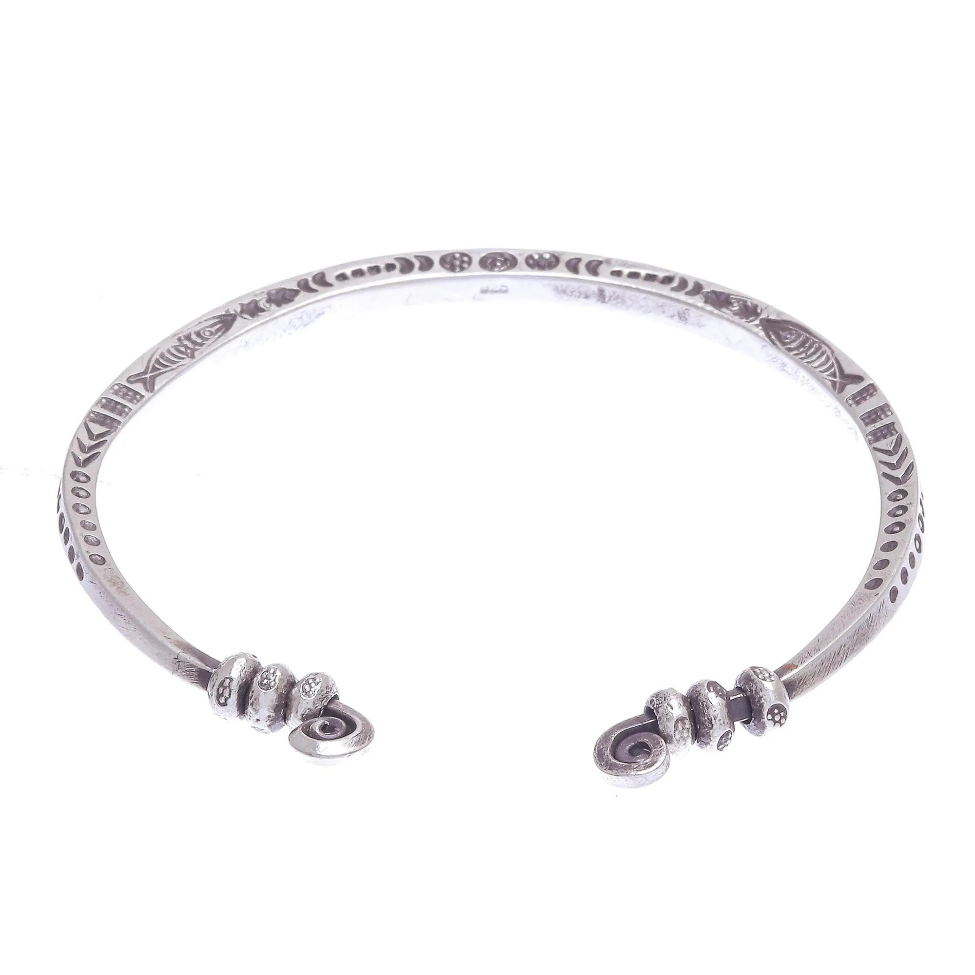 Hand Crafted Sterling Silver Cuff Bracelet - Beauty Mark | NOVICA