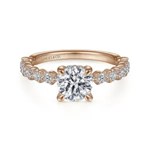 Hidden Halo Round Diamond Engagement Ring Mounting