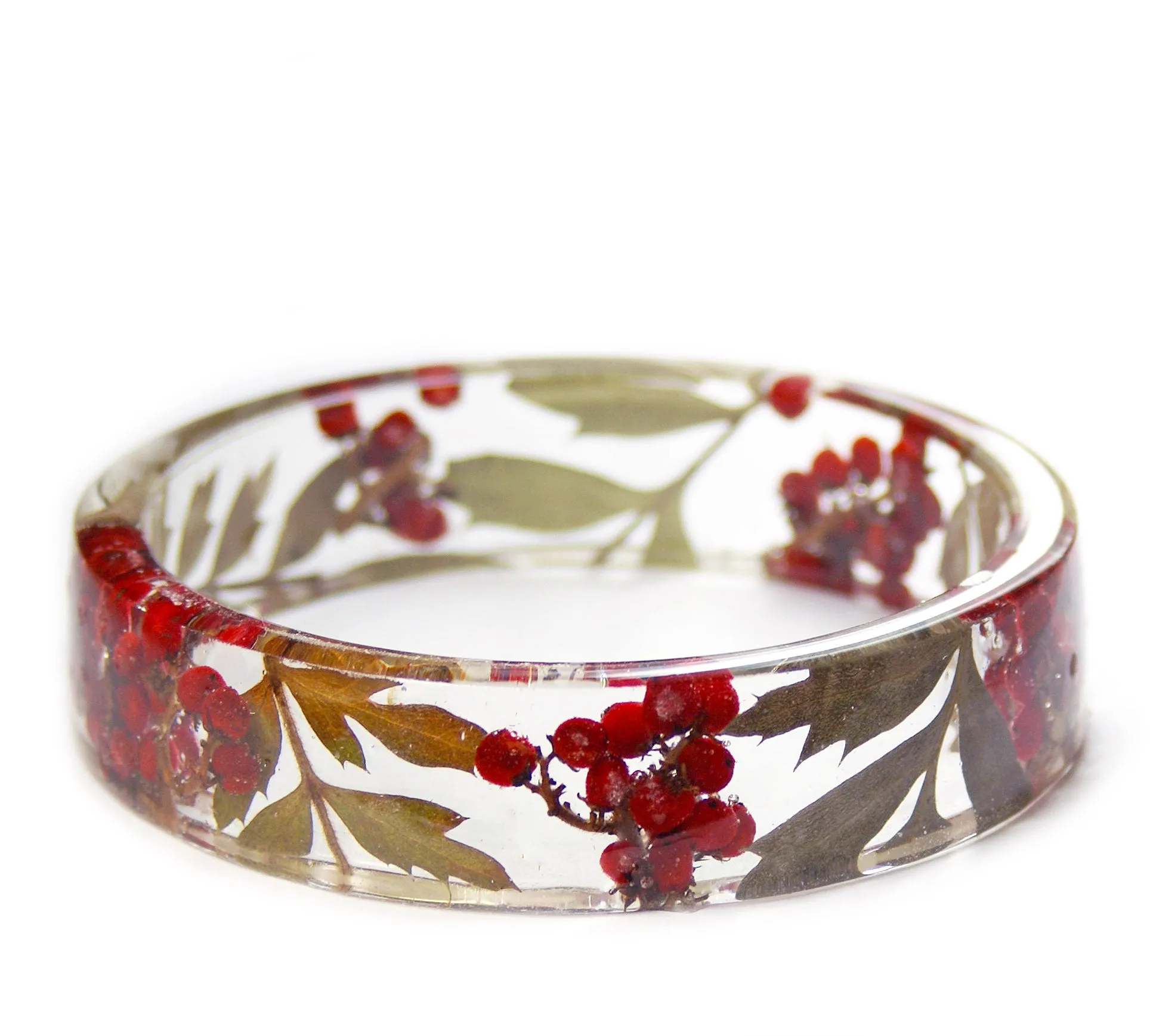 Holly Berry Resin Bracelet