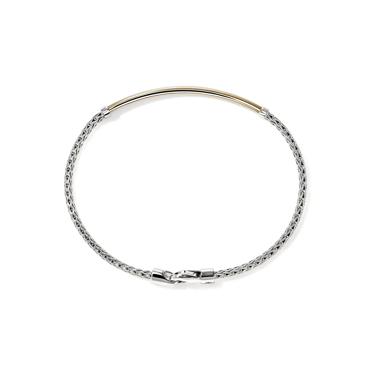 John Hardy Essentials Silver and 14K Gold 2.5mm Bracelet