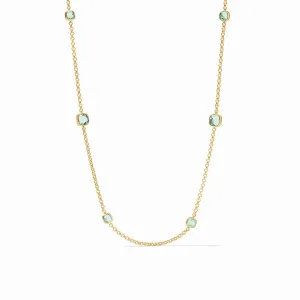 Julie Vos - Aquitaine Station Necklace - Aquamarine Blue