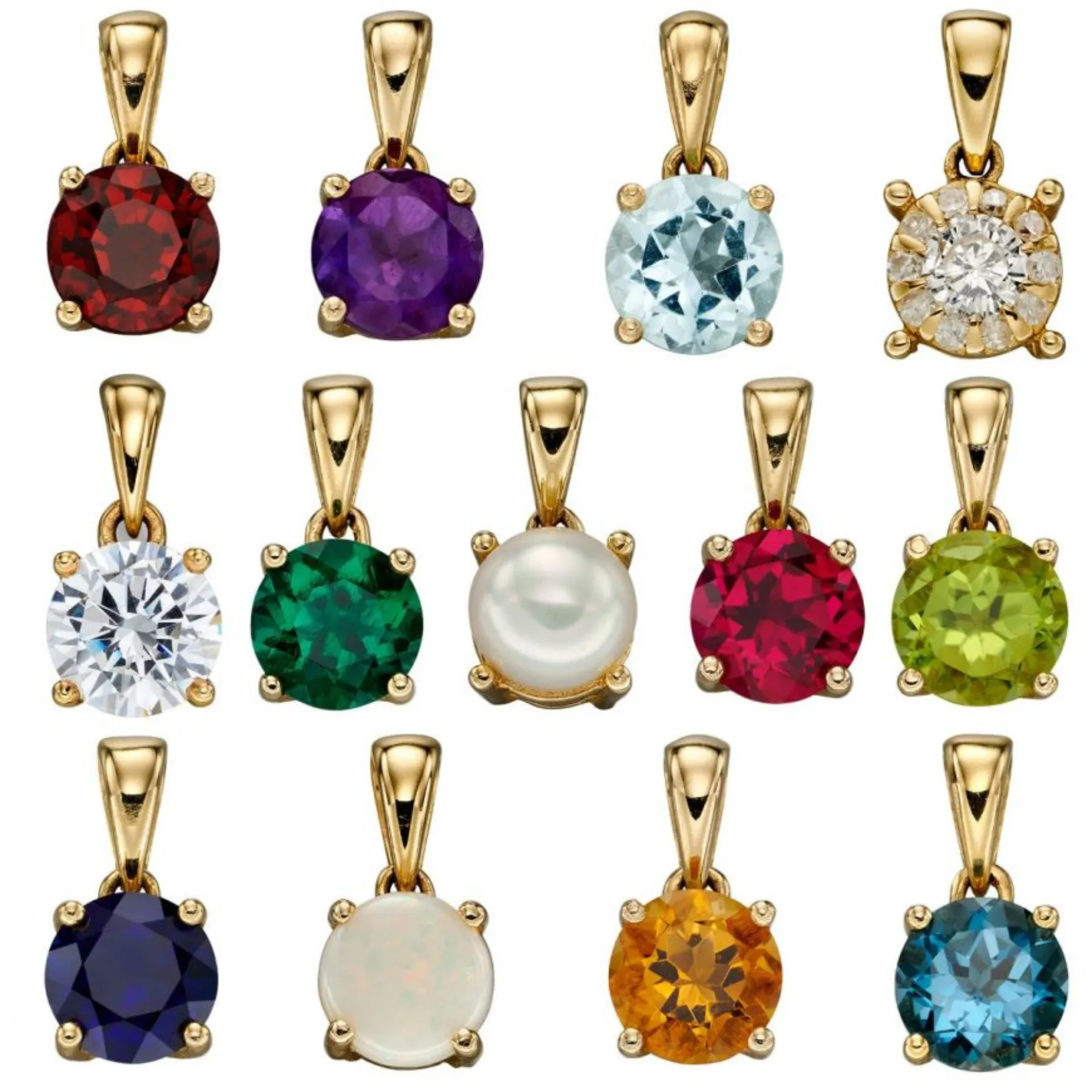 July Birthstone Pendant - 9ct Gold
