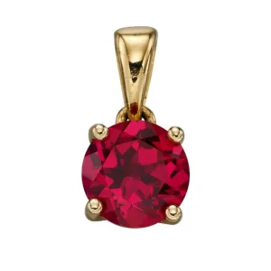 July Birthstone Pendant - 9ct Gold