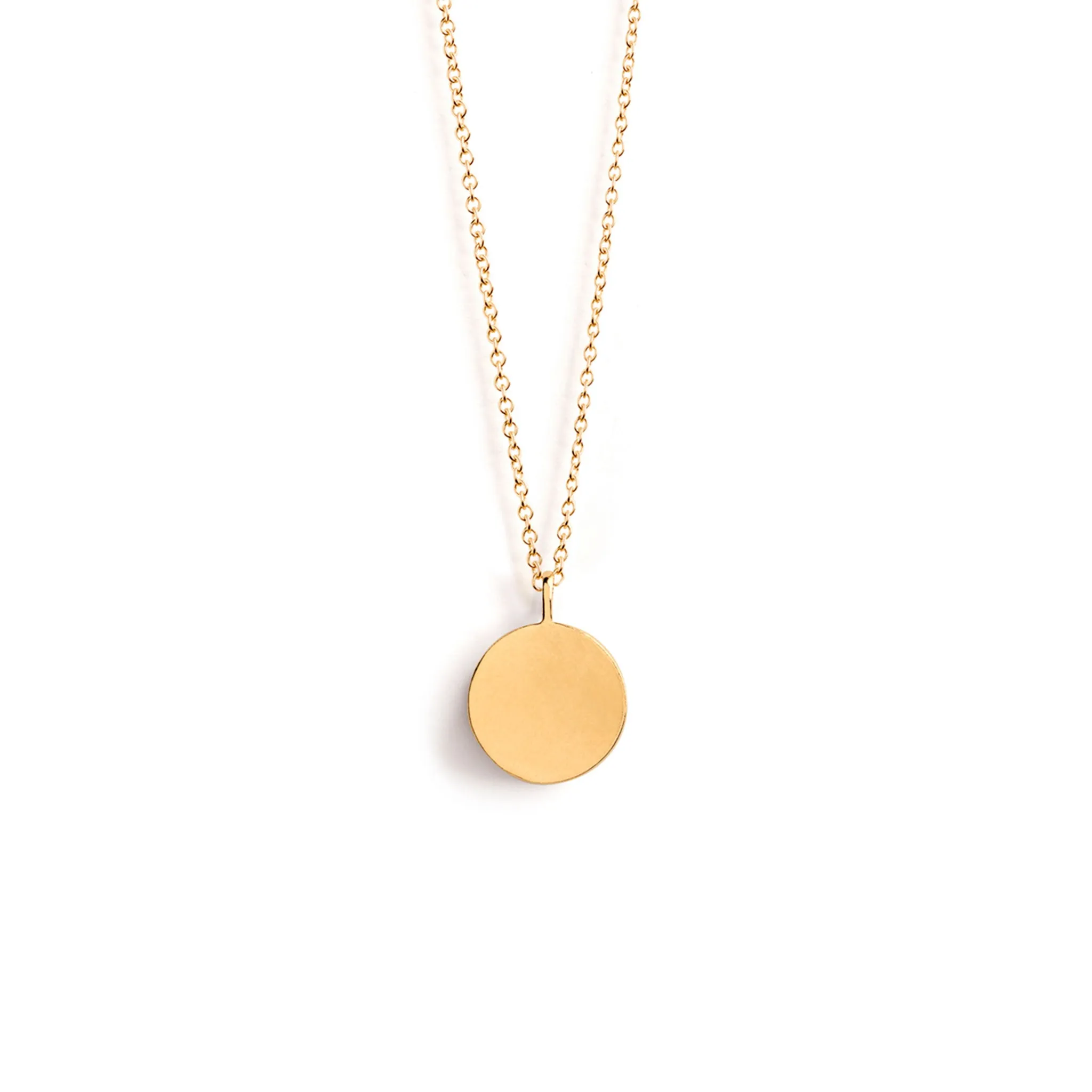 July Ruby Mini Sundial Birthstone Necklace