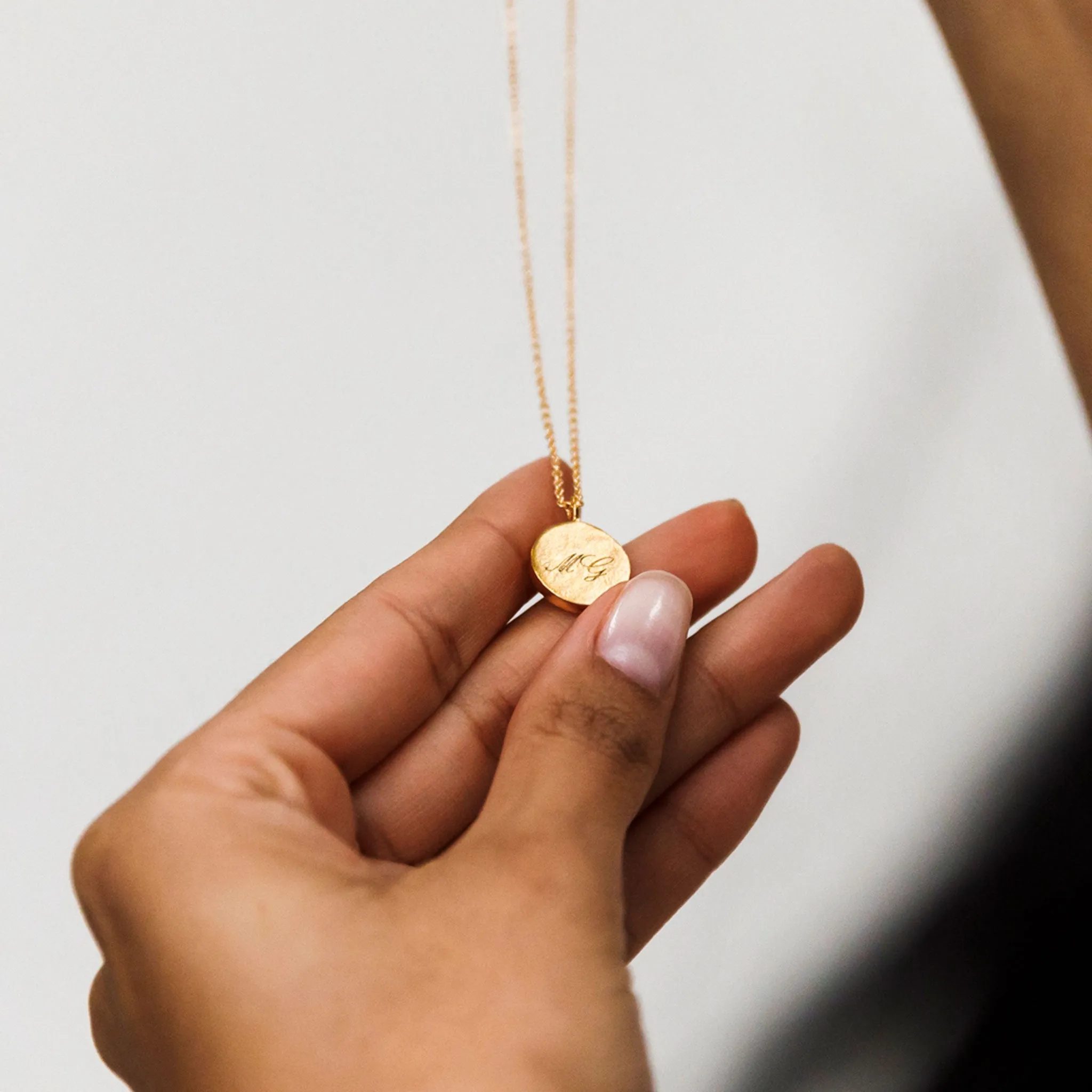 July Ruby Mini Sundial Birthstone Necklace