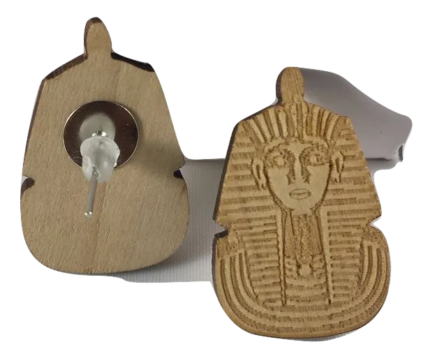 King Tut earrings | Egypt Earrings | Egyptian Earrings | Tutankhamun Jewelry | Wooden king tut
