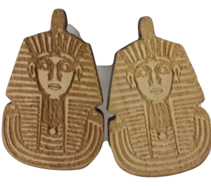 King Tut earrings | Egypt Earrings | Egyptian Earrings | Tutankhamun Jewelry | Wooden king tut