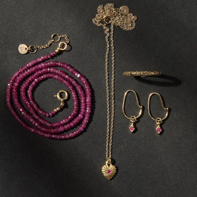 Kora Necklace, Ruby, Gold