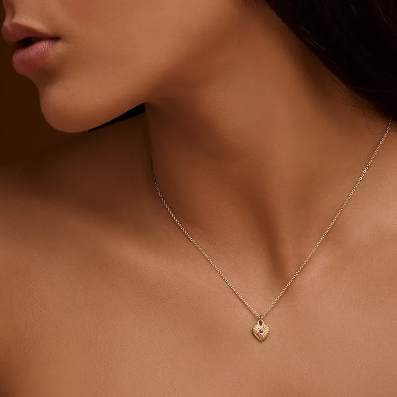 Kora Necklace, Ruby, Gold