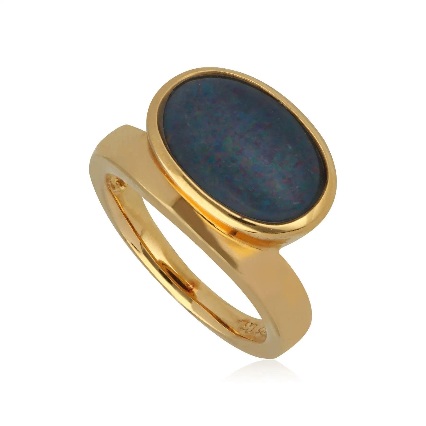 Kosmos Opal Cocktail Ring in Vergoldetem Sterling Silber