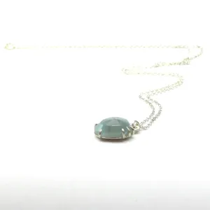 Large Aquamarine Vanity Necklace