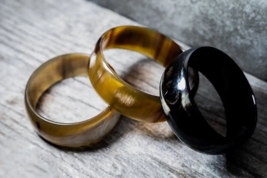 Large Watusi Cow Horn Bangle Set