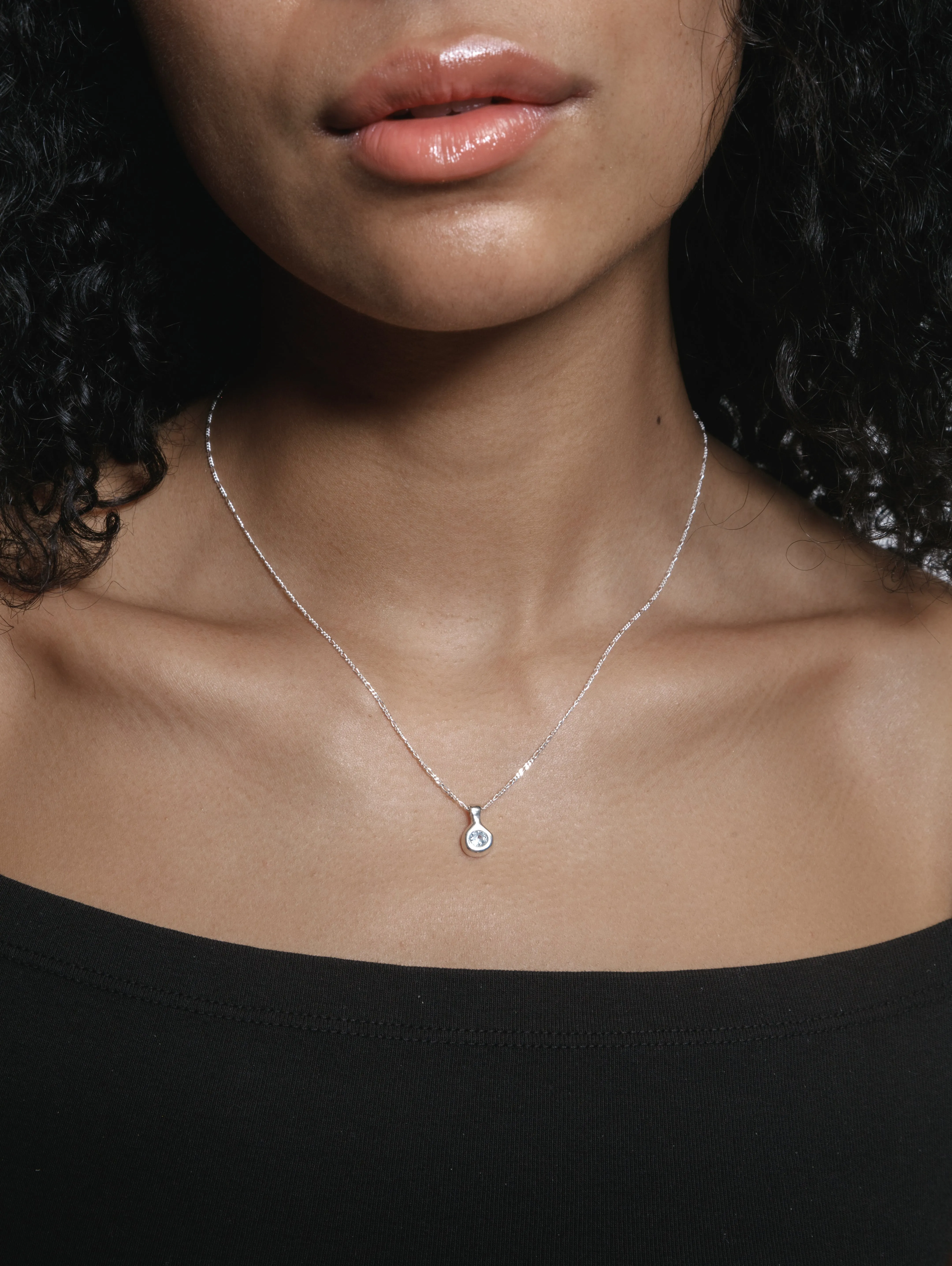 Liv Necklace in Blue and Sterling Silver (Sample)