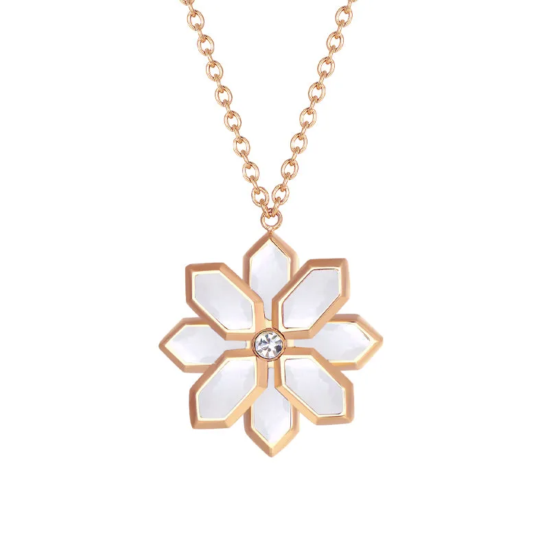 Lotus / Necklace Pearl Rose Gold
