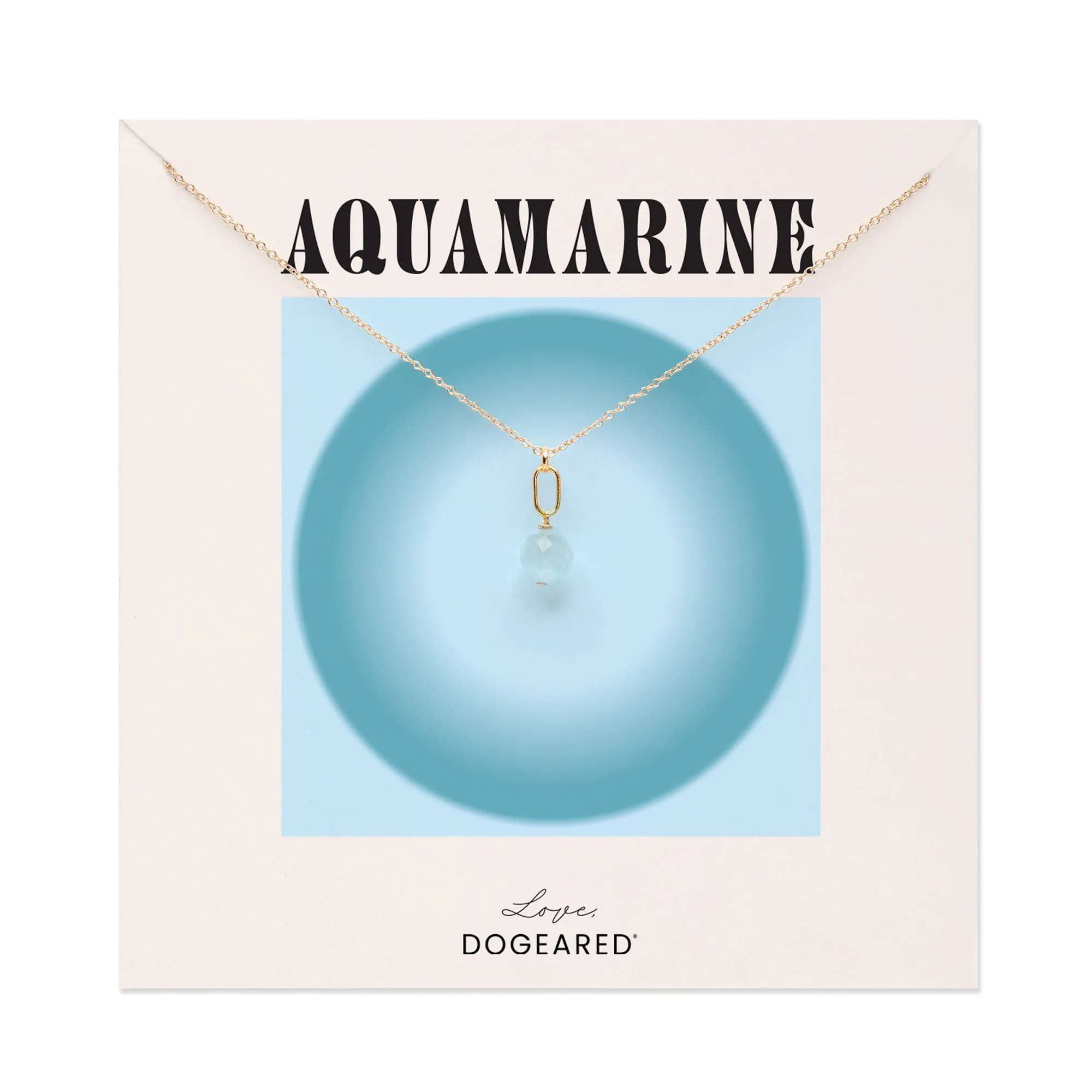 March Birthstone Aquamarine Necklace
