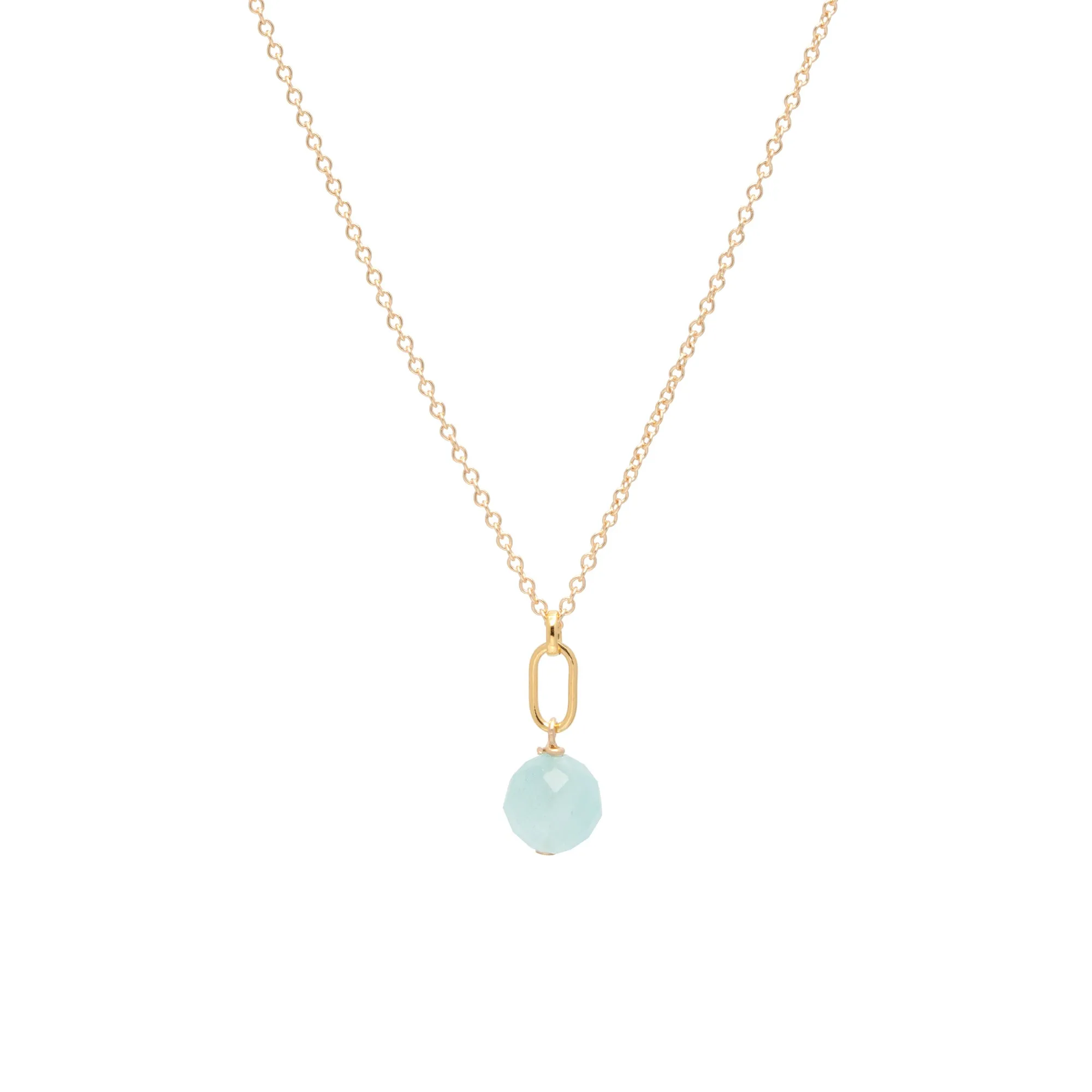 March Birthstone Aquamarine Necklace