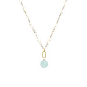 March Birthstone Aquamarine Necklace