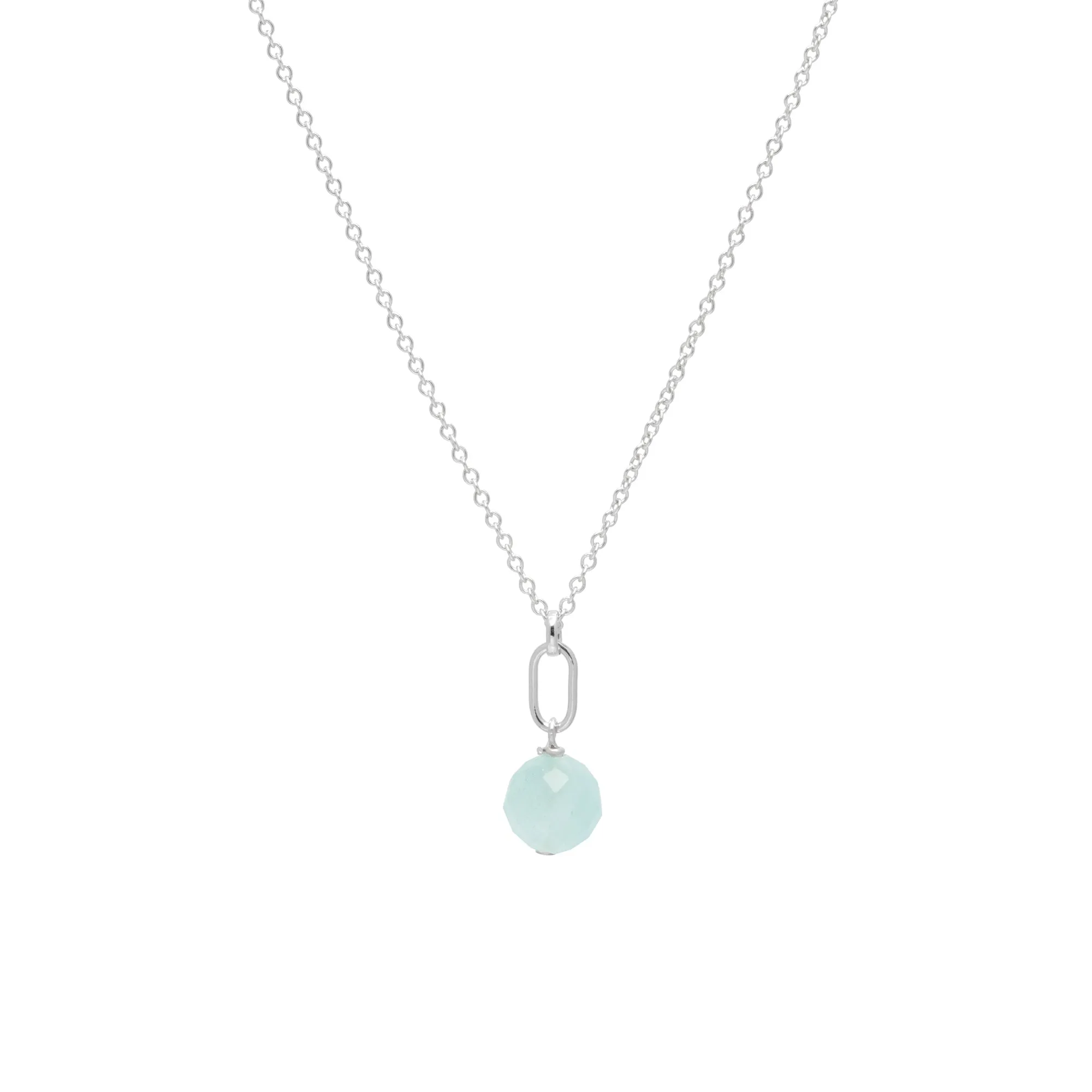March Birthstone Aquamarine Necklace