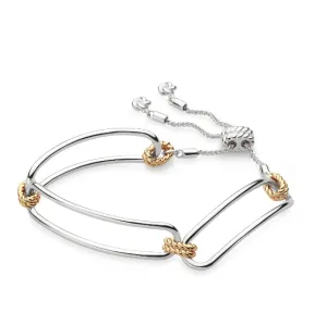 Marina Rope Bar Link Golden Toggle Bracelet