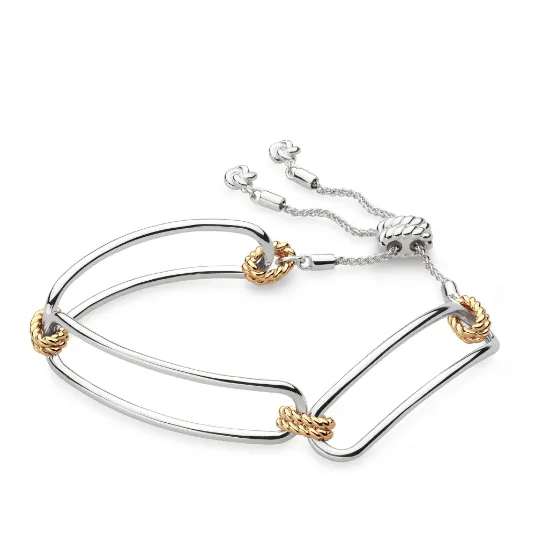 Marina Rope Bar Link Golden Toggle Bracelet