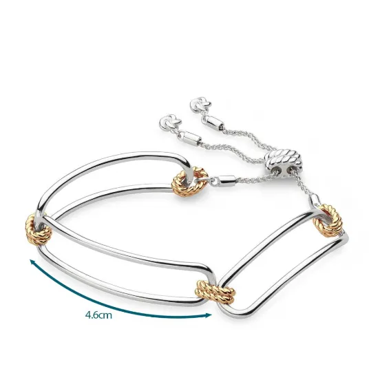 Marina Rope Bar Link Golden Toggle Bracelet