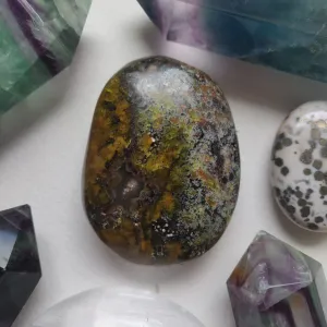 Matrix Green Opal Palm Stone (#2)
