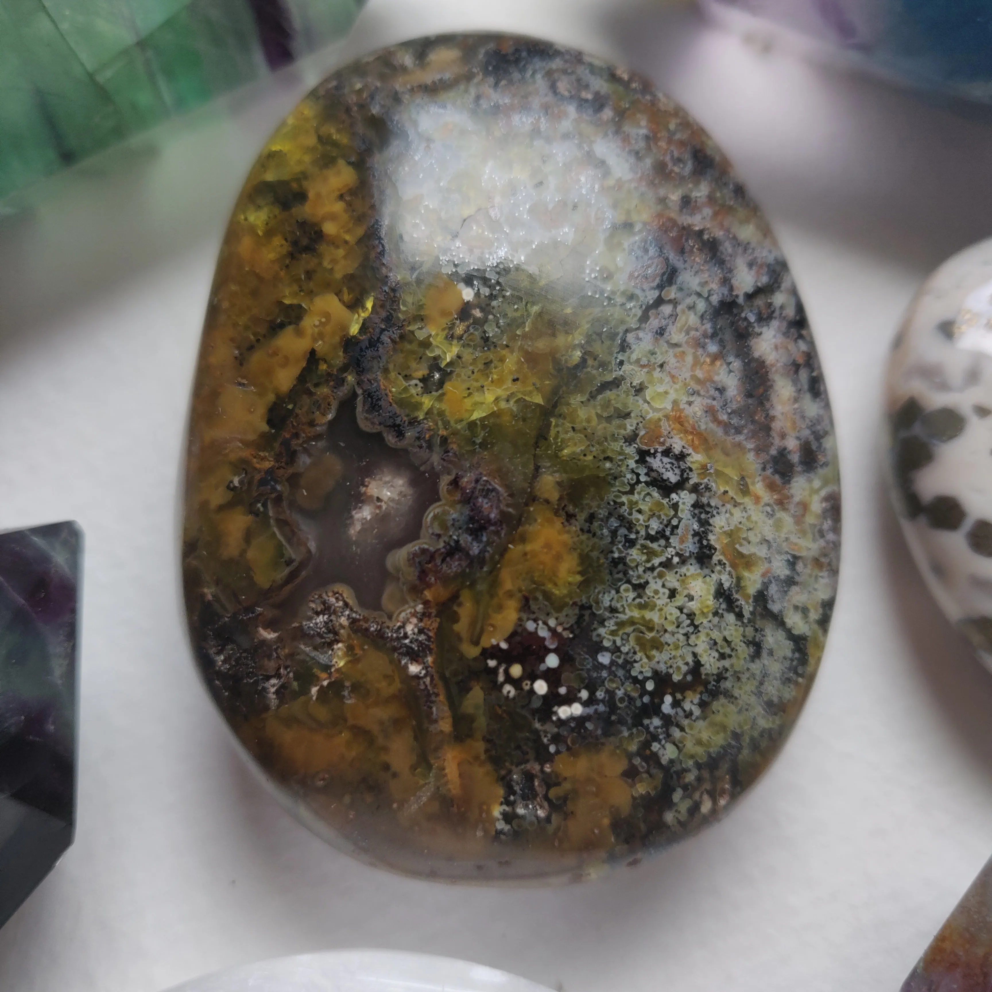 Matrix Green Opal Palm Stone (#2)