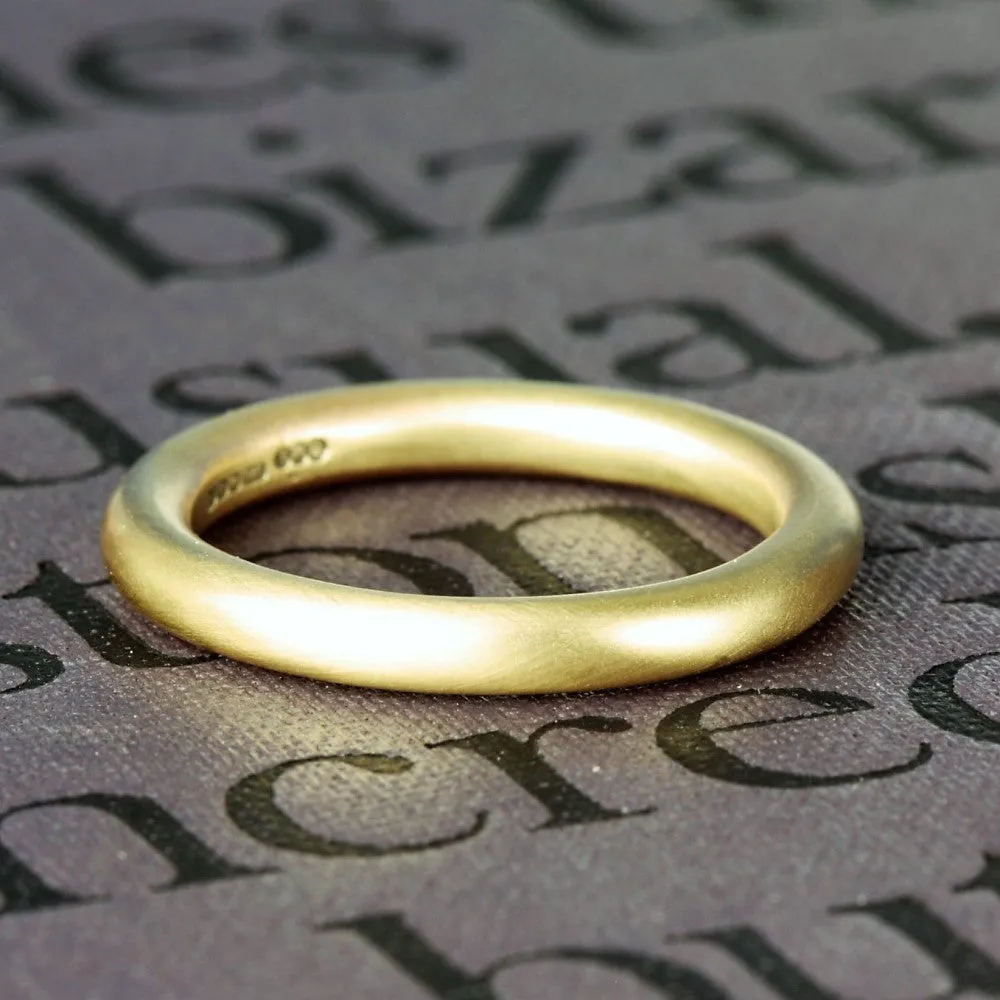 Mens Gold Halo Wedding Ring Band - 3mm