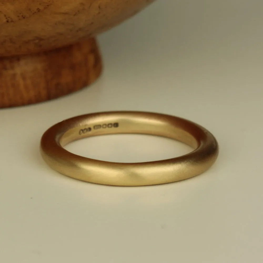 Mens Gold Halo Wedding Ring Band - 3mm