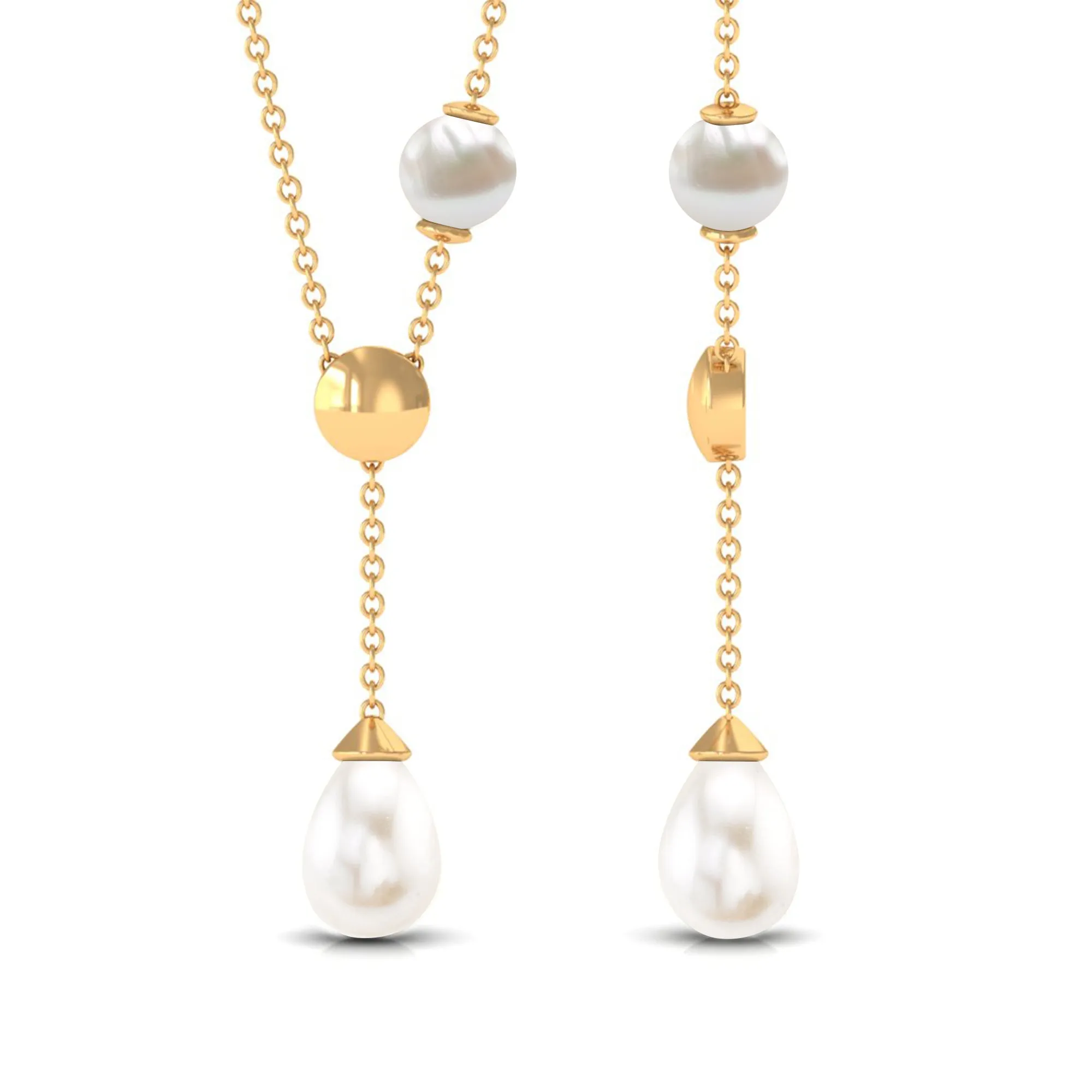 Minimal Freshwater Pearl Drop Pendant Necklace