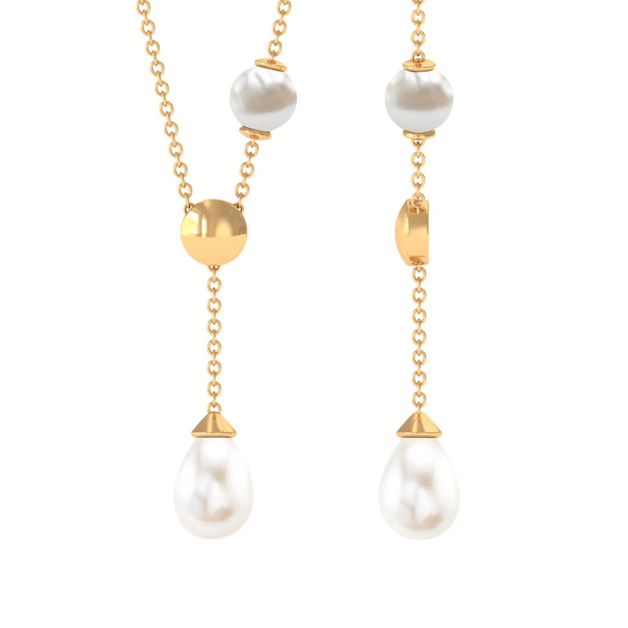 Minimal Freshwater Pearl Drop Pendant Necklace