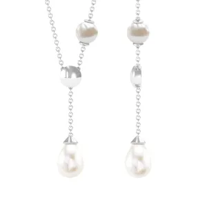 Minimal Freshwater Pearl Drop Pendant Necklace