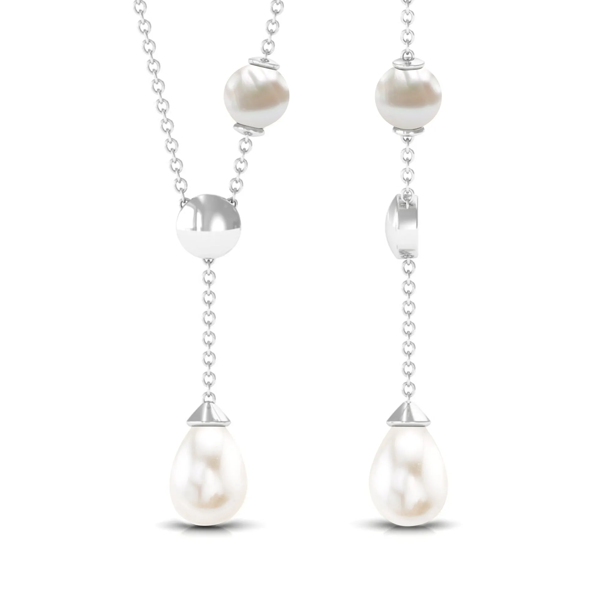 Minimal Freshwater Pearl Drop Pendant Necklace