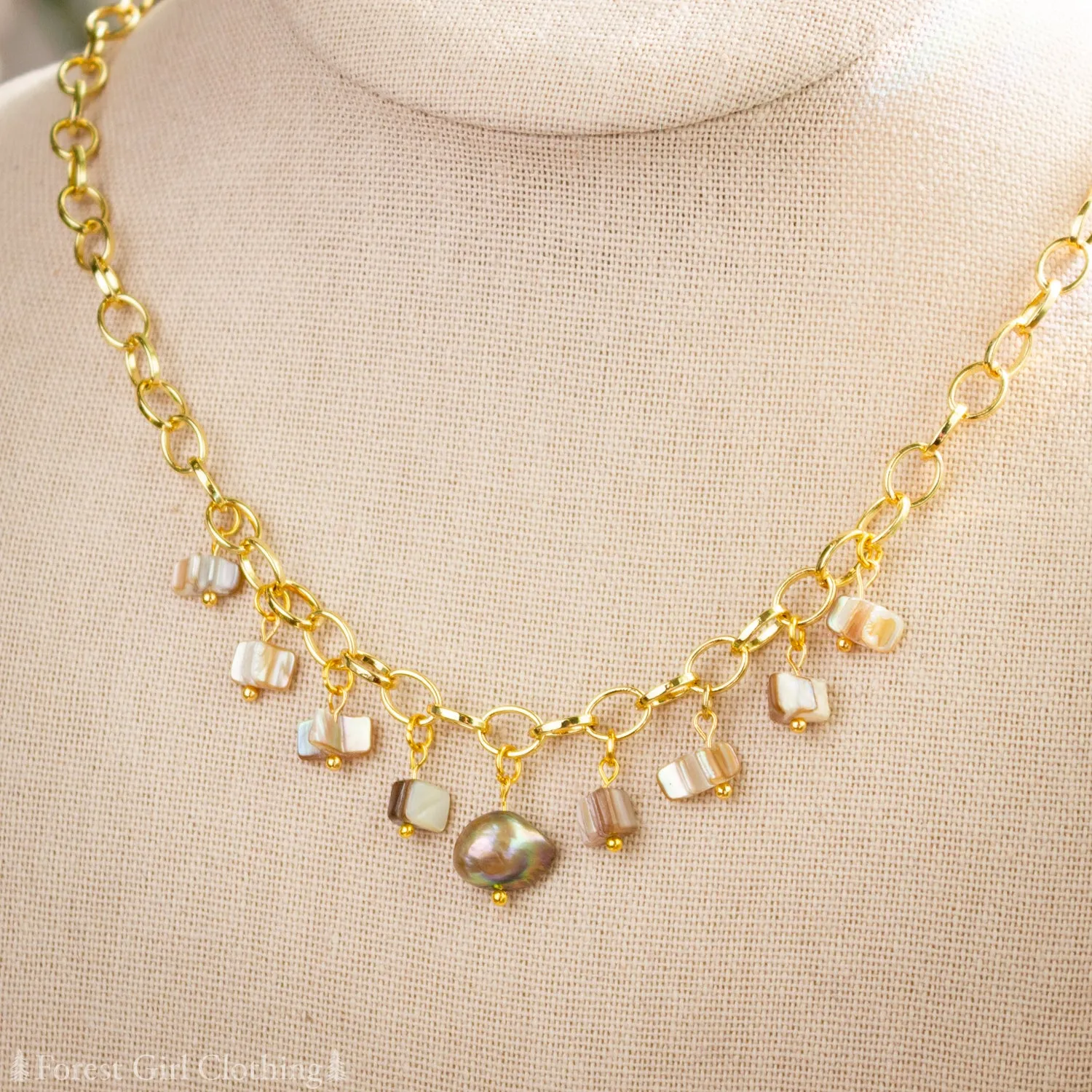 Mother of Pearl Drop Necklace