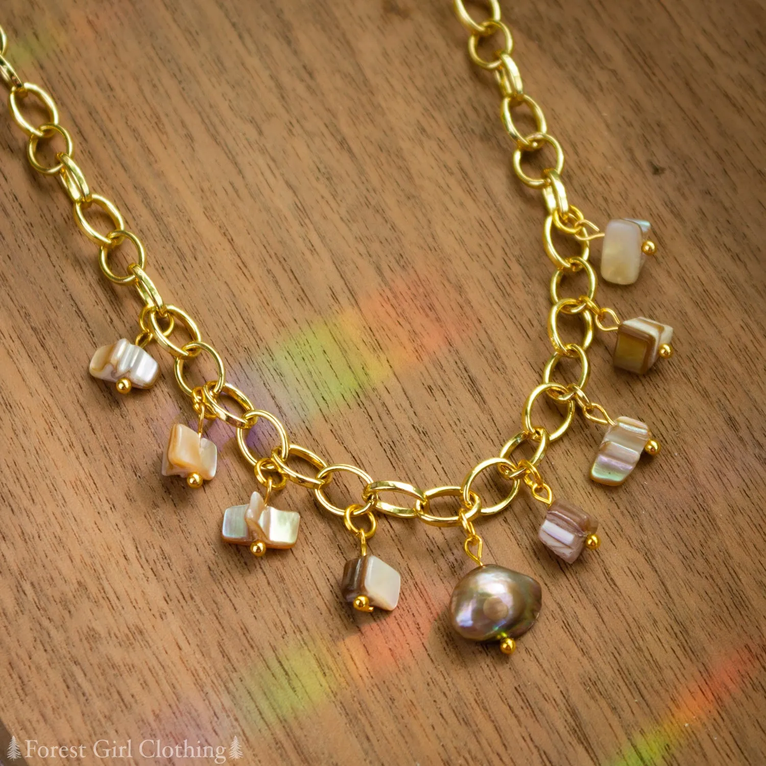 Mother of Pearl Drop Necklace