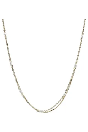 Multi Chain Pearl Necklace